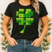 Shamrock Building Clover Blocks St Patricks Day Women's T-Shirt thumb 2