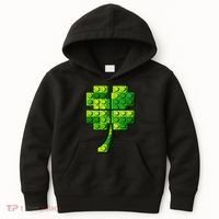 Shamrock Building Clover Blocks St Patricks Day Kids Hoodie thumb 0