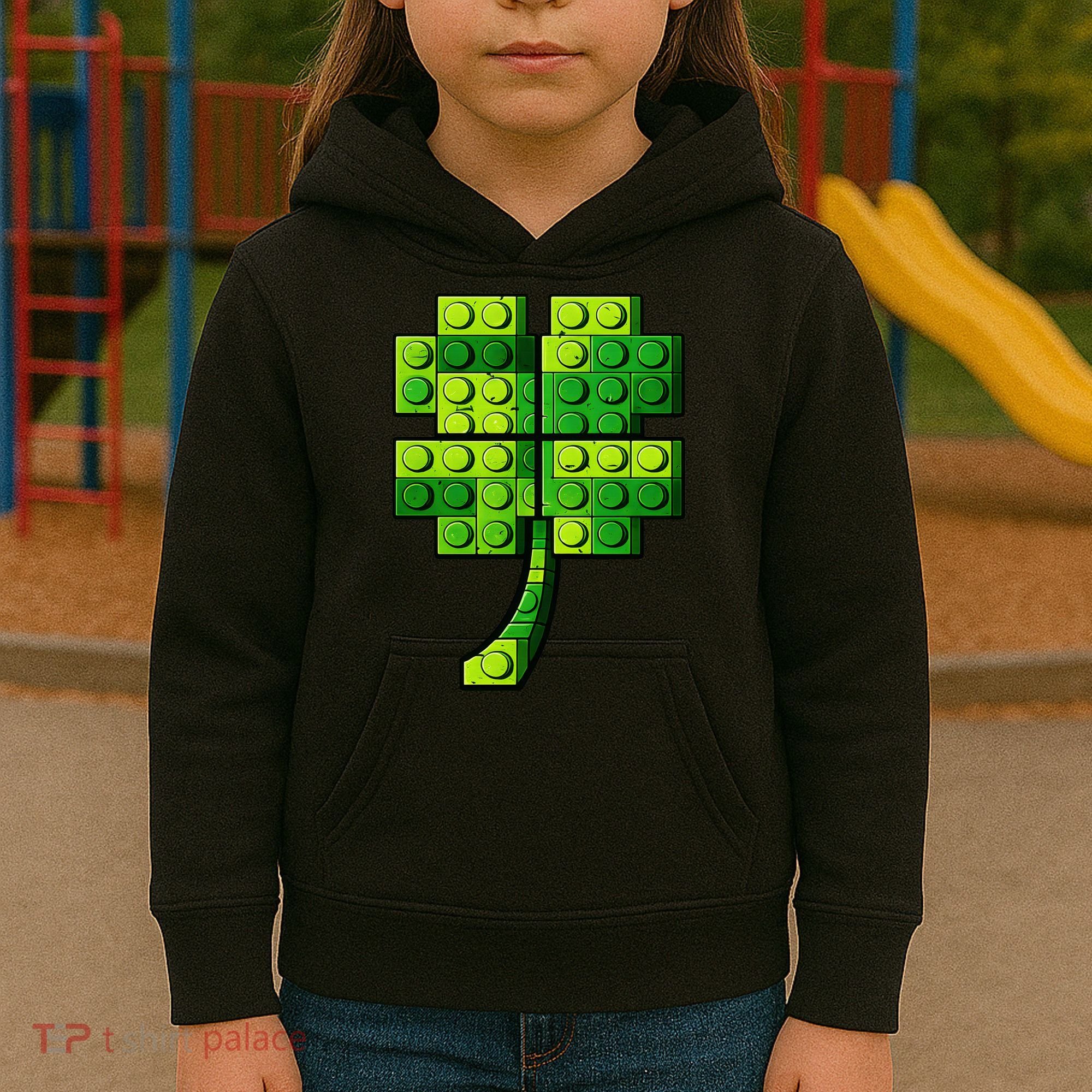 Shamrock Building Clover Blocks St Patricks Day Kids Hoodie