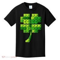 Shamrock Building Clover Blocks St Patricks Day Kids T-Shirt thumb 0