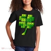 Shamrock Building Clover Blocks St Patricks Day Kids T-Shirt thumb 2