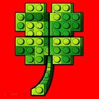 Shamrock Building Clover Blocks St Patricks Day Santa Hat thumb 1