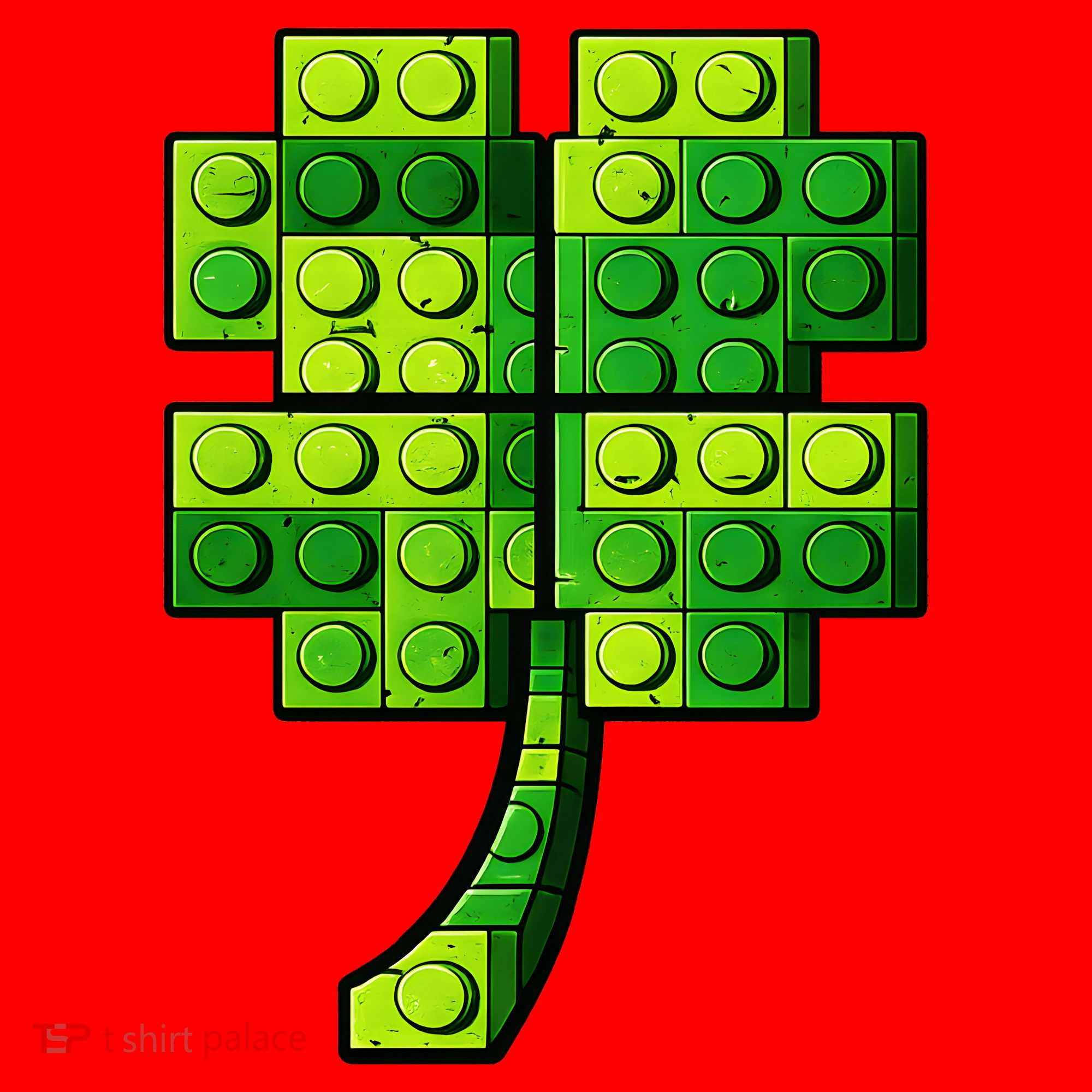 Shamrock Building Clover Blocks St Patricks Day Santa Hat