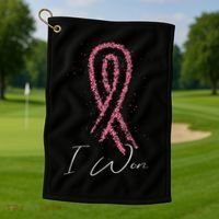 Survivor Breast Cancer Awareness Golf Towel thumb 1