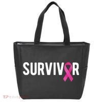 Survivor Breast Cancer Awareness Ribbon Tote Bag thumb 0