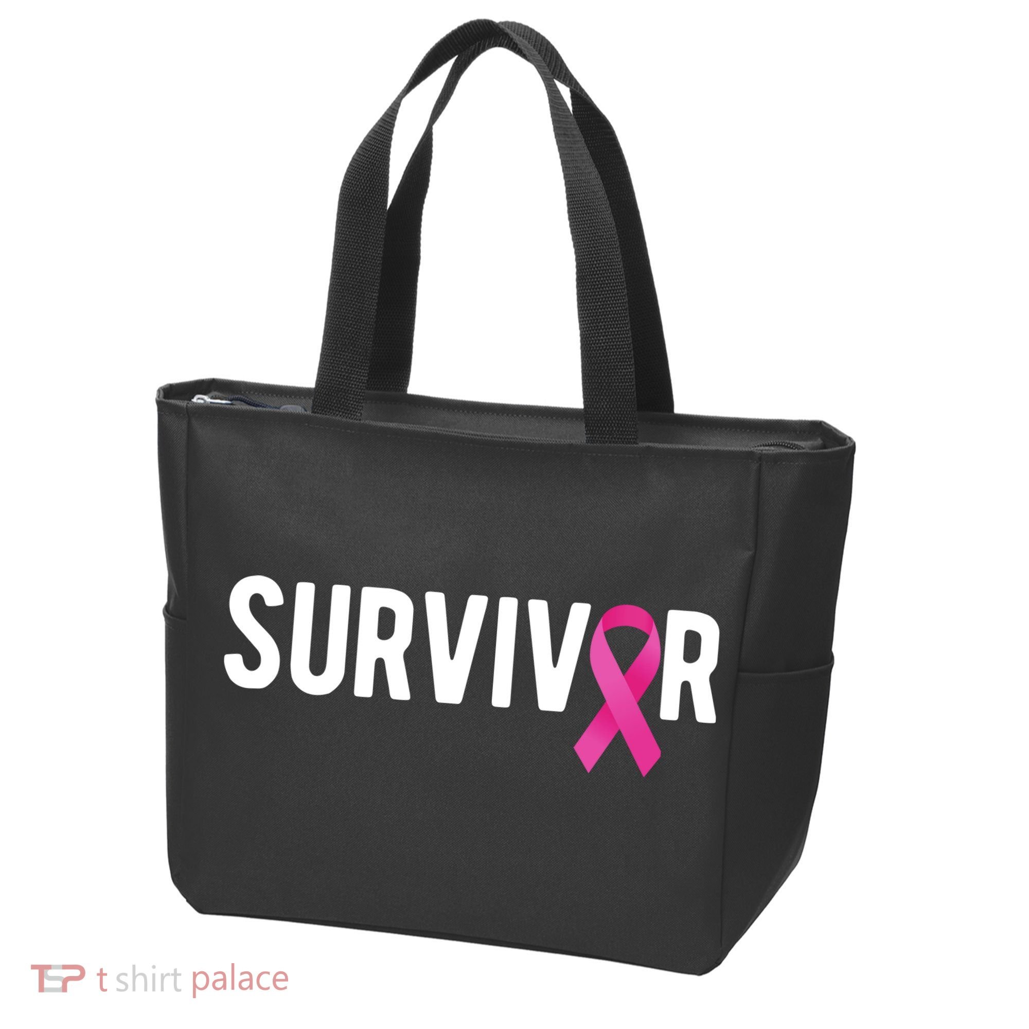Survivor Breast Cancer Awareness Ribbon Tote Bag