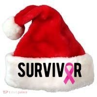 Survivor Breast Cancer Awareness Ribbon Santa Hat thumb 0