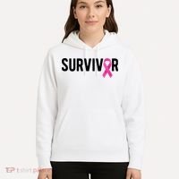 Survivor Breast Cancer Awareness Ribbon Hoodie thumb 5