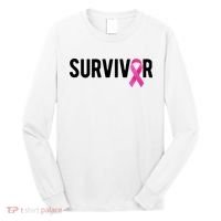 Survivor Breast Cancer Awareness Ribbon Long Sleeve Shirt thumb 0