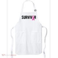 Survivor Breast Cancer Awareness Ribbon Apron thumb 0