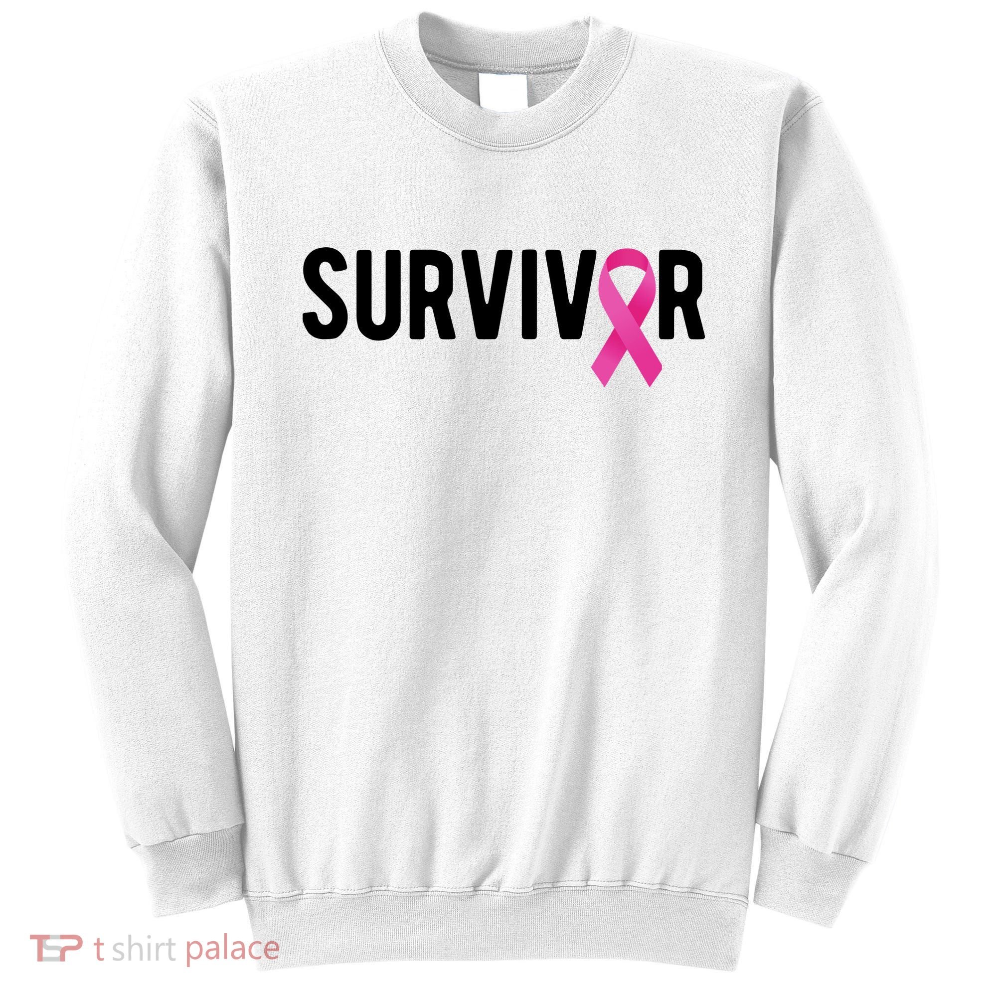 Survivor Breast Cancer Awareness Ribbon Sweatshirt