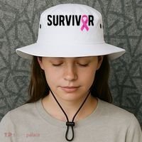 Survivor Breast Cancer Awareness Ribbon Bucket Hat thumb 3