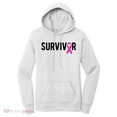 Survivor Breast Cancer Awareness Ribbon Women's Hoodie