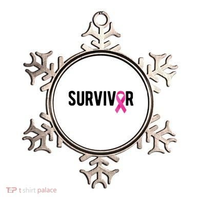 Survivor Breast Cancer Awareness Ribbon Ornament