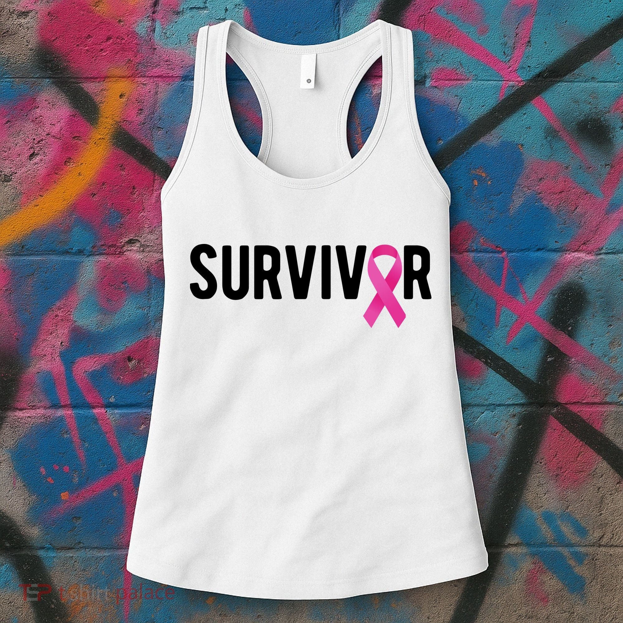 Survivor Breast Cancer Awareness Ribbon Women's Tank Top