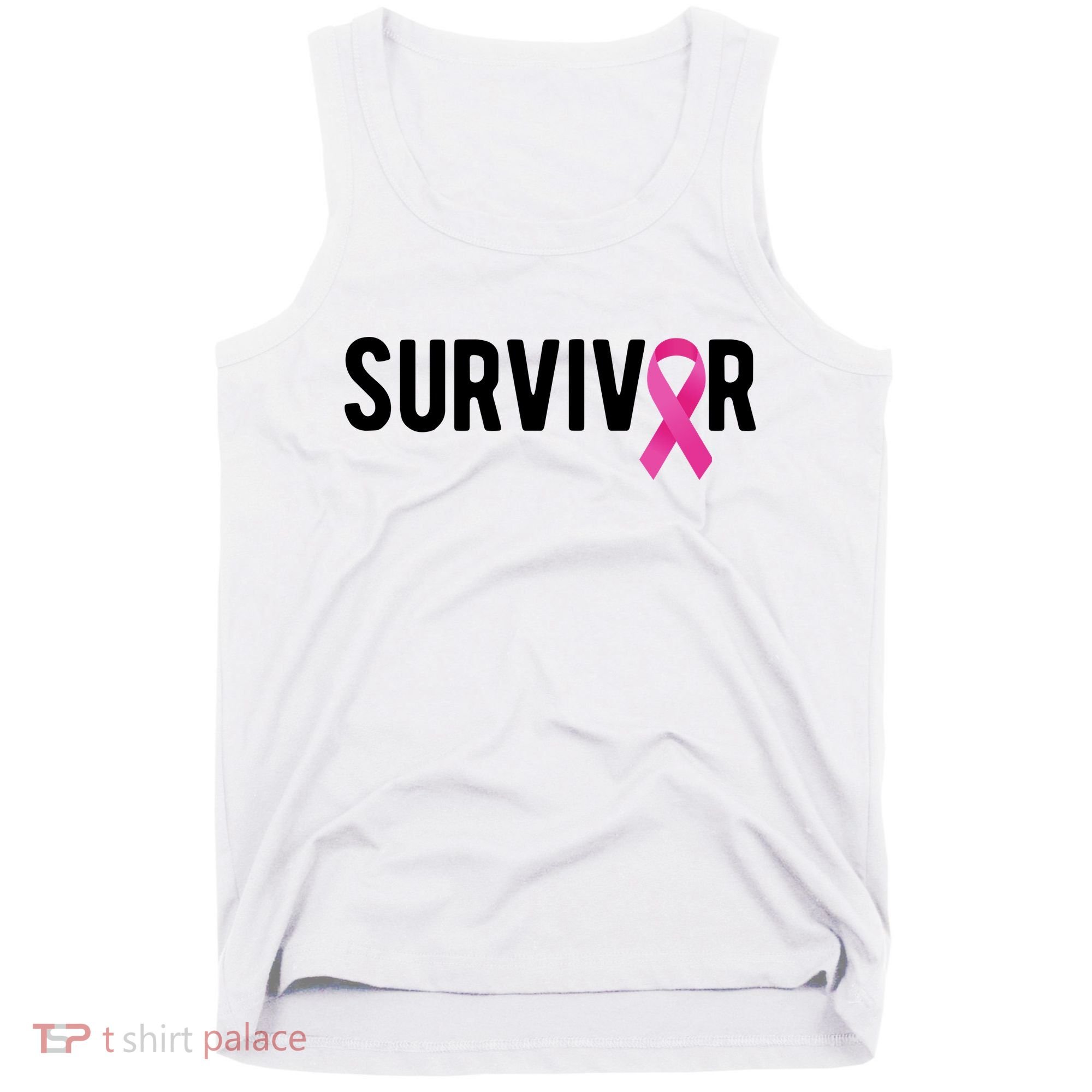 Survivor Breast Cancer Awareness Ribbon Tank Top