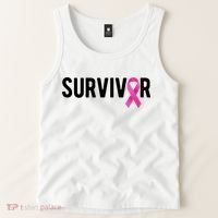 Survivor Breast Cancer Awareness Ribbon Tank Top thumb 2