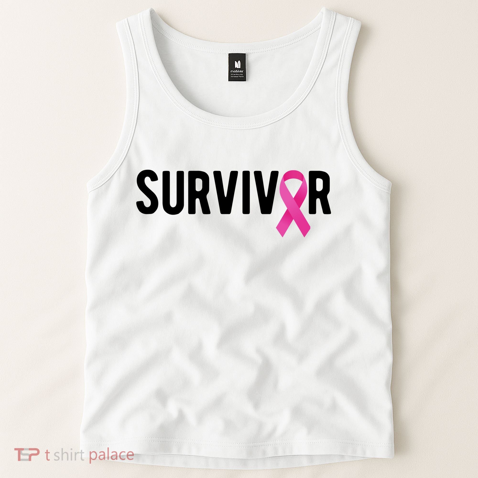 Survivor Breast Cancer Awareness Ribbon Tank Top