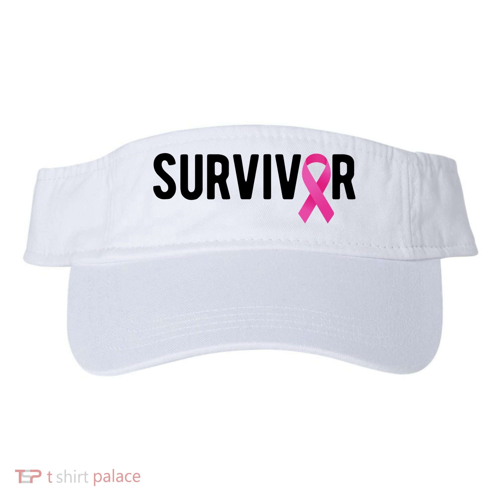 Survivor Breast Cancer Awareness Ribbon Visor