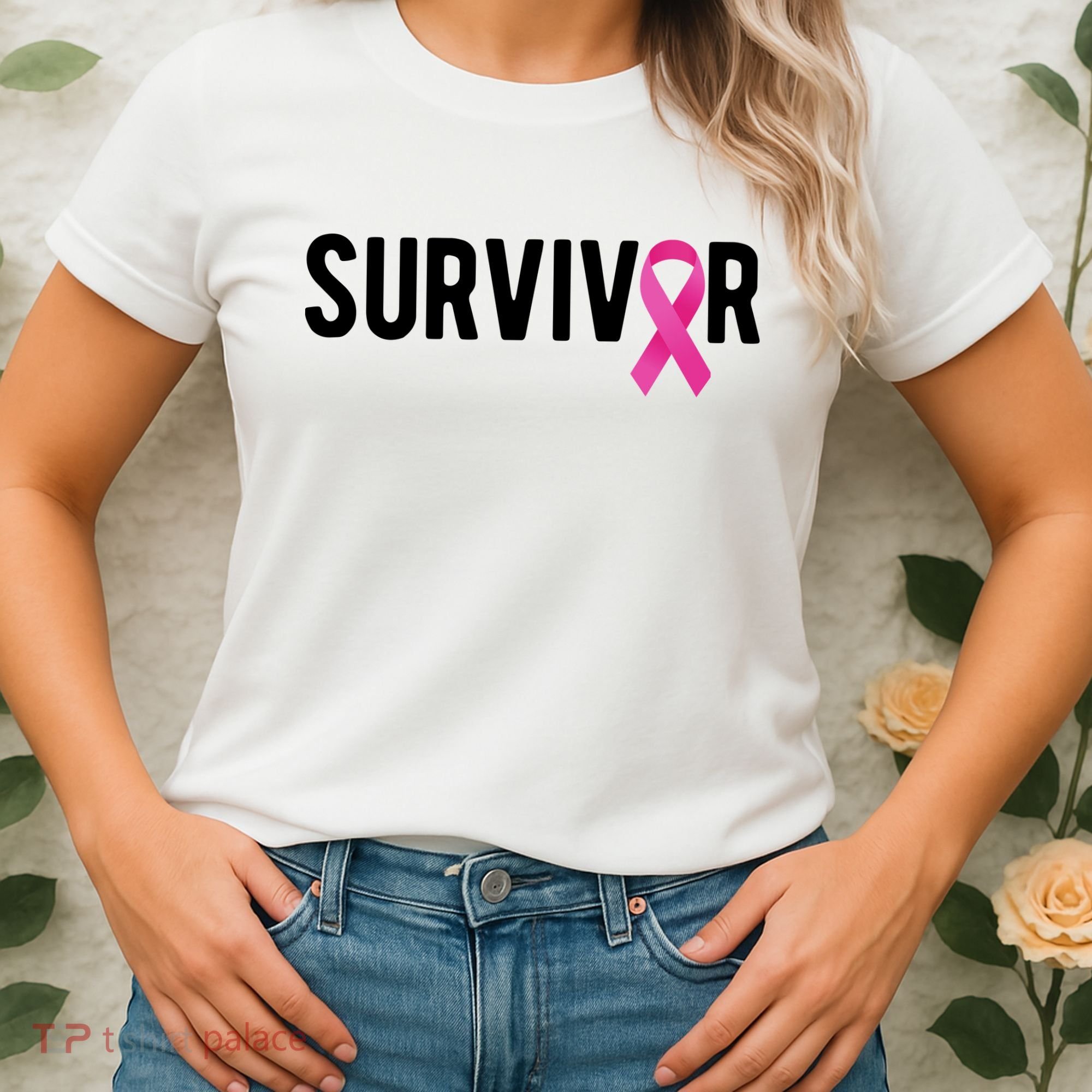 Survivor Breast Cancer Awareness Ribbon Women's T-Shirt