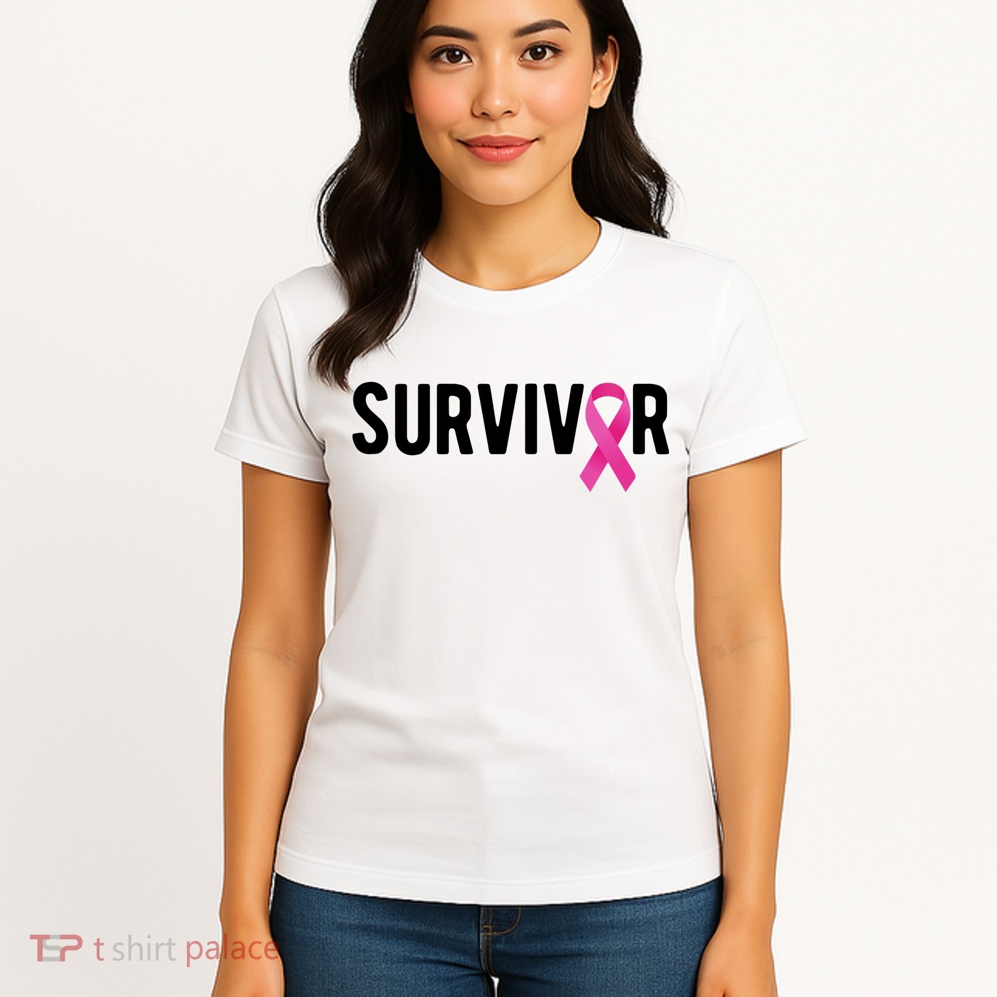 Survivor Breast Cancer Awareness Ribbon Women's T-Shirt