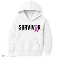 Survivor Breast Cancer Awareness Ribbon Kids Hoodie thumb 0