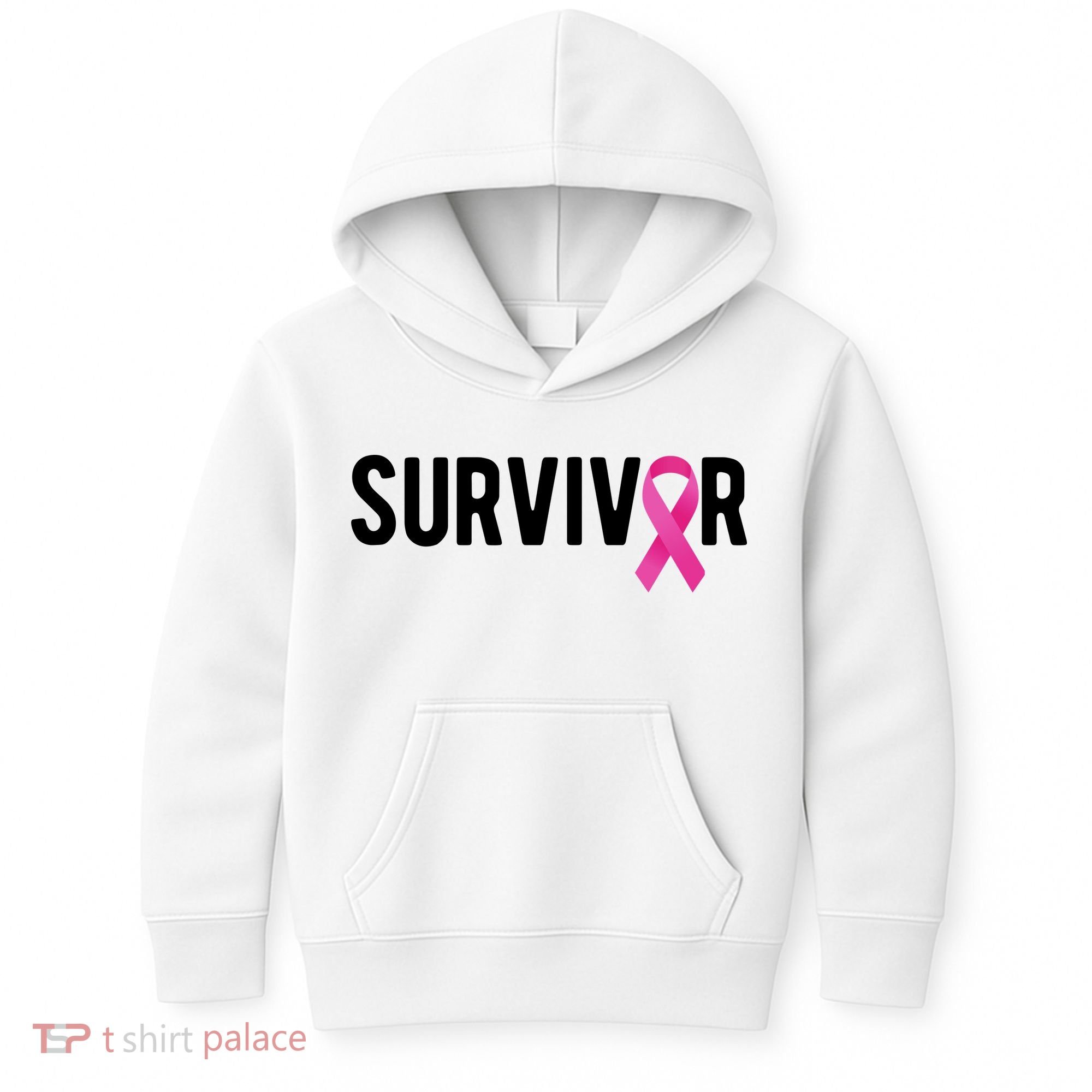 Survivor Breast Cancer Awareness Ribbon Kids Hoodie