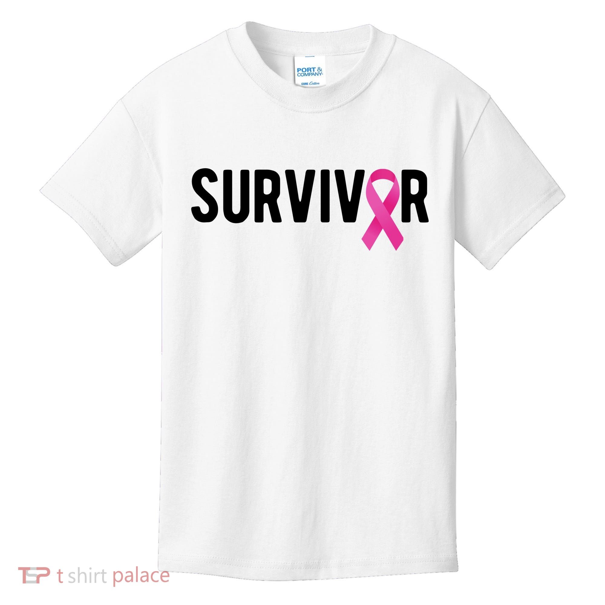 Survivor Breast Cancer Awareness Ribbon Kids T-Shirt