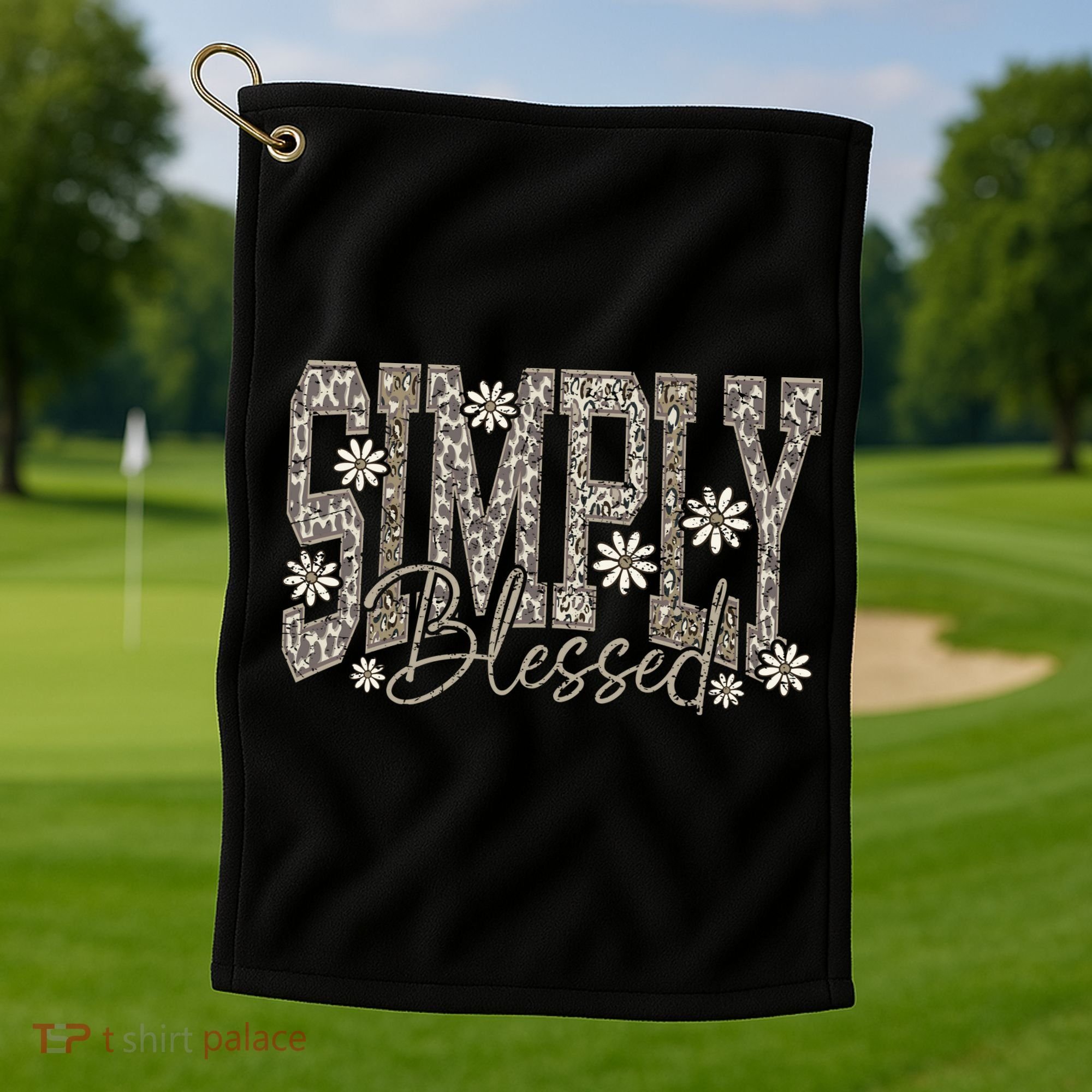 Simply Blessed Camo Golf Towel