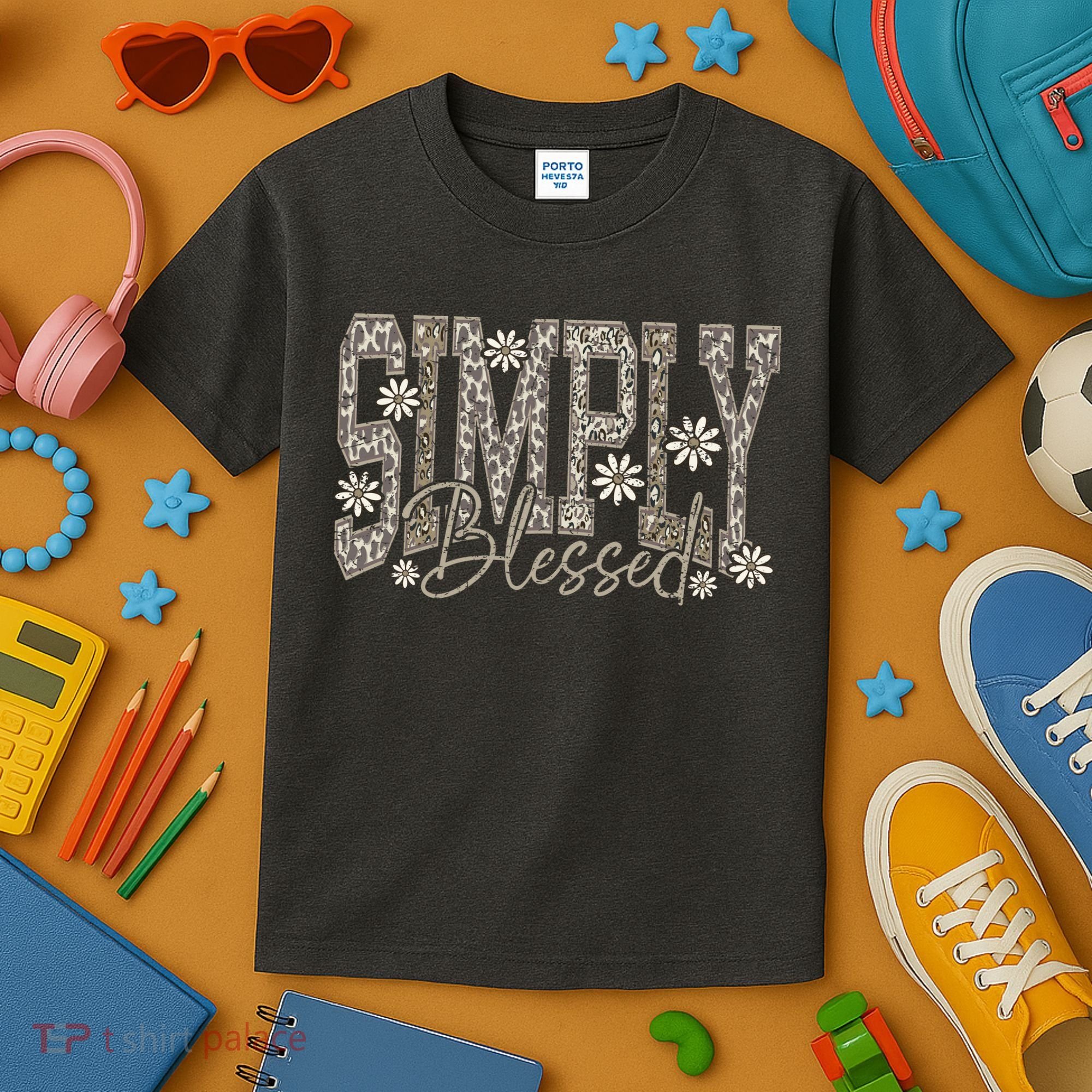 Simply Blessed Camo Kids T-Shirt