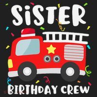 Sister Birthday Crew Fire Truck Party Firefighter Beanie thumb 2