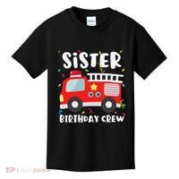 Sister Birthday Crew Fire Truck Party Firefighter Kids T-Shirt thumb 0