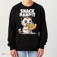 SNACK BANDIT Cute Cat Pizza Women's Sweatshirt thumb 0