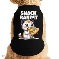SNACK BANDIT Cute Cat Pizza Doggie Tank thumb 0