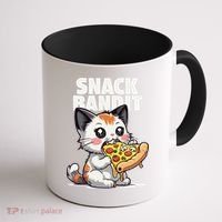 SNACK BANDIT Cute Cat Pizza Coffee Mug thumb 1
