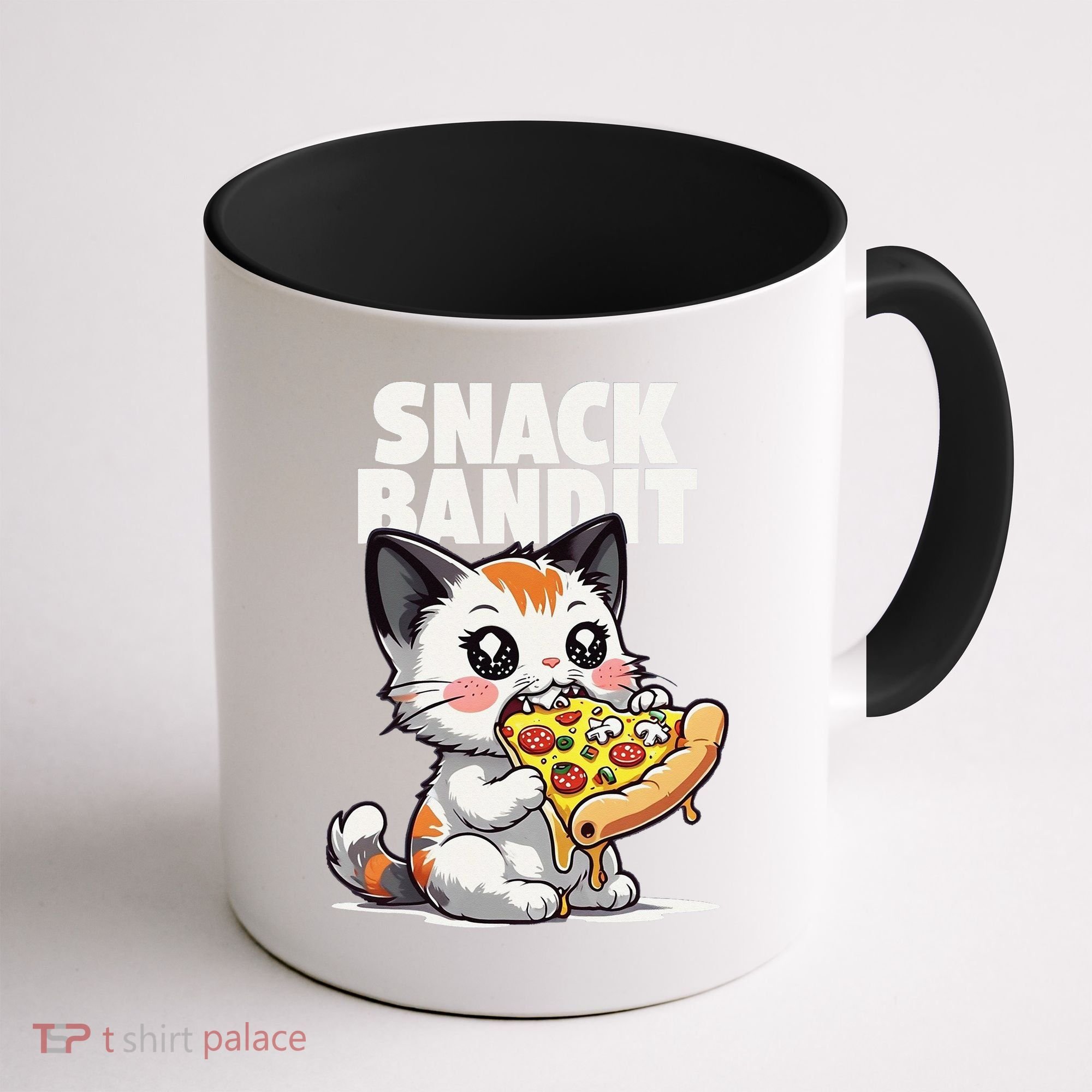 SNACK BANDIT Cute Cat Pizza Coffee Mug