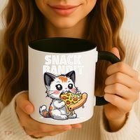 SNACK BANDIT Cute Cat Pizza Coffee Mug thumb 3