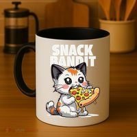 SNACK BANDIT Cute Cat Pizza Coffee Mug thumb 4