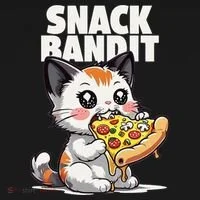SNACK BANDIT Cute Cat Pizza Ornament thumb 1