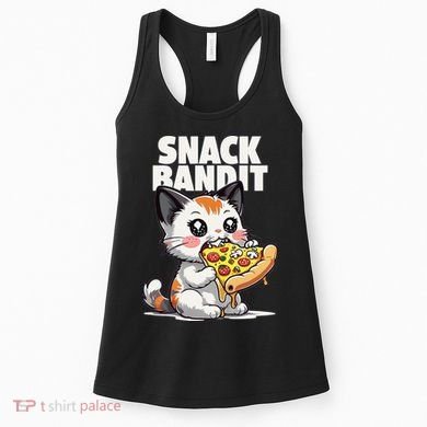 SNACK BANDIT Cute Cat Pizza Women's Tank Top