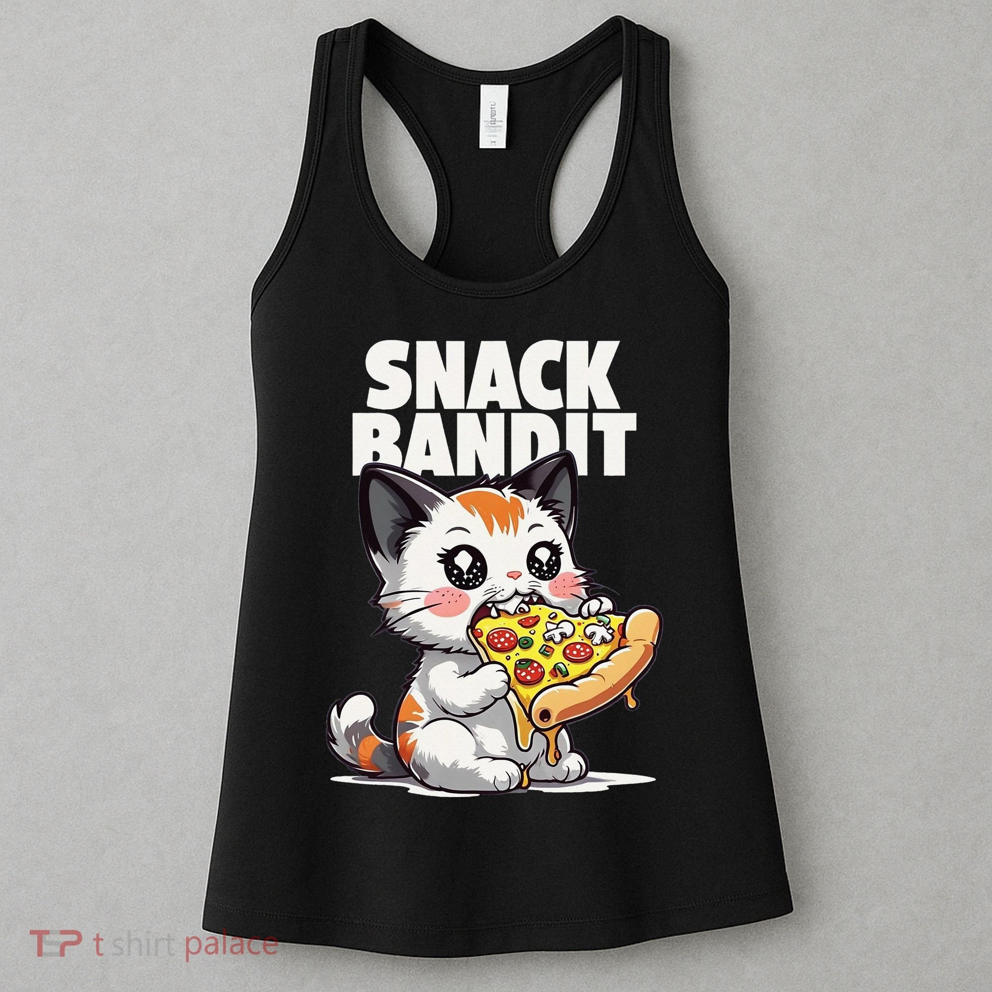 SNACK BANDIT Cute Cat Pizza Women's Tank Top