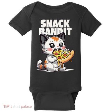 SNACK BANDIT Cute Cat Pizza Baby Bodysuit