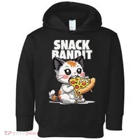 SNACK BANDIT Cute Cat Pizza Toddler Hoodie thumb 0
