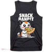 SNACK BANDIT Cute Cat Pizza Tank Top thumb 0
