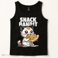 SNACK BANDIT Cute Cat Pizza Tank Top thumb 2