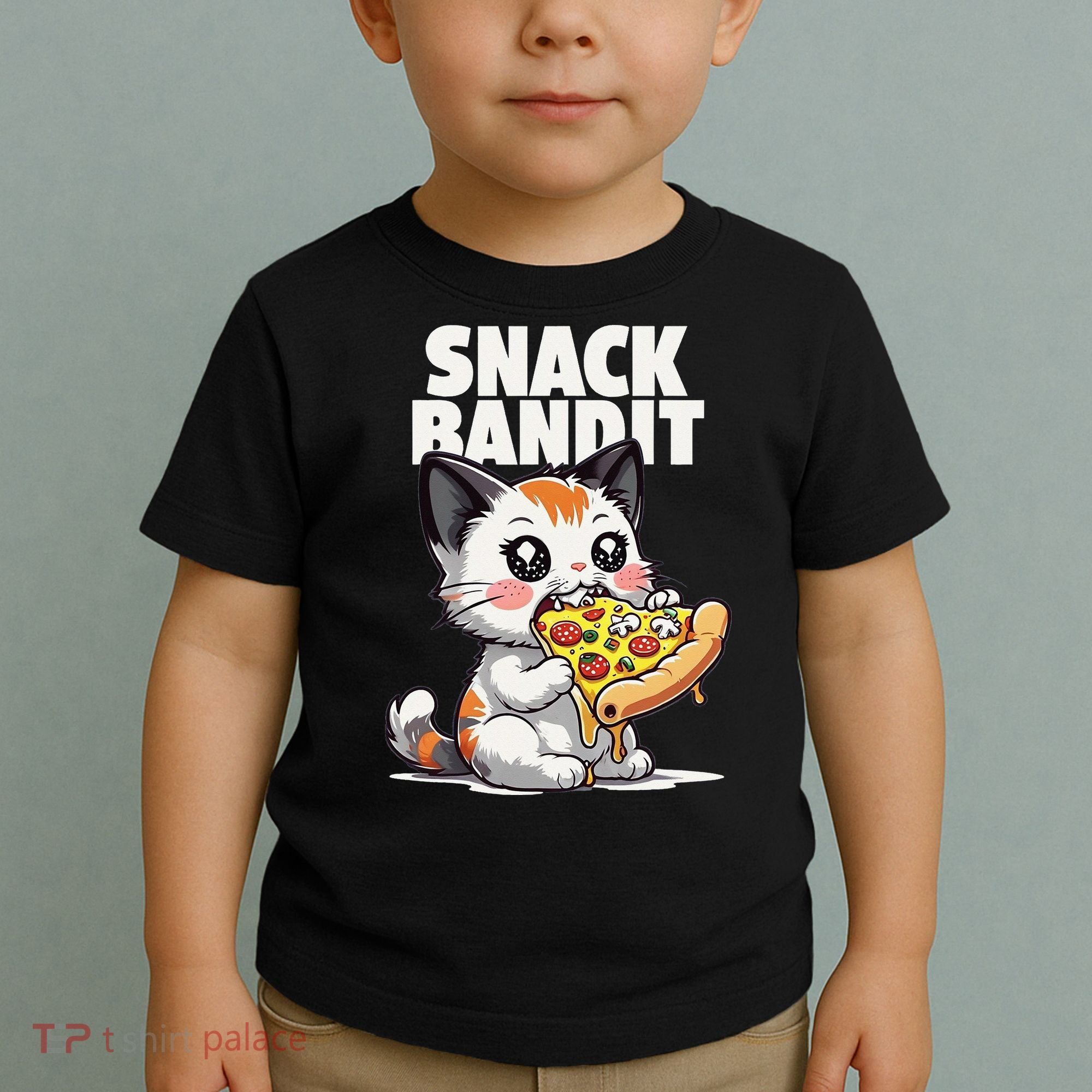 SNACK BANDIT Cute Cat Pizza Toddler T-Shirt