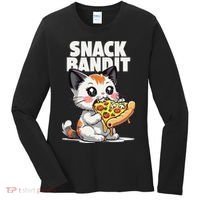 SNACK BANDIT Cute Cat Pizza Women's Long Sleeve Shirt thumb 0