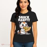 SNACK BANDIT Cute Cat Pizza Women's T-Shirt thumb 4