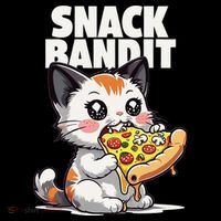 SNACK BANDIT Cute Cat Pizza Kids Sweatshirt thumb 2