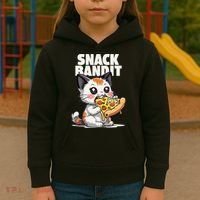 SNACK BANDIT Cute Cat Pizza Kids Hoodie thumb 3